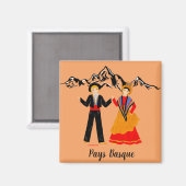 Pays Baskenland, Frankreich Magnet (Vorderseite/Rückseite)