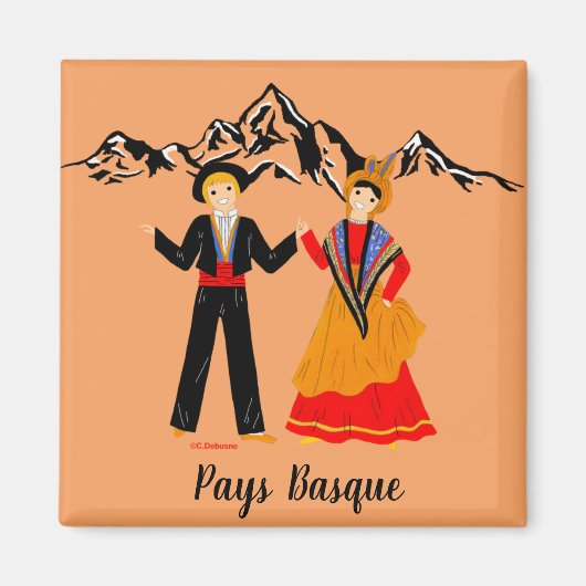 Pays Baskenland, Frankreich Magnet (Vorne)