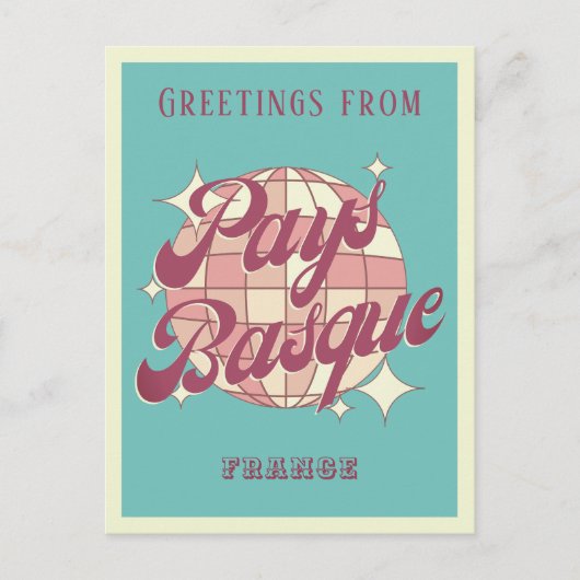 Pays Baskische Frankreich Urlaub Retro Postcard Postkarte (Vorderseite)