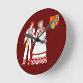 Pays Basque, Aquitaine, France Runde Wanduhr (Winkel)