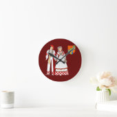 Pays Basque, Aquitaine, France Runde Wanduhr (Zuhause)