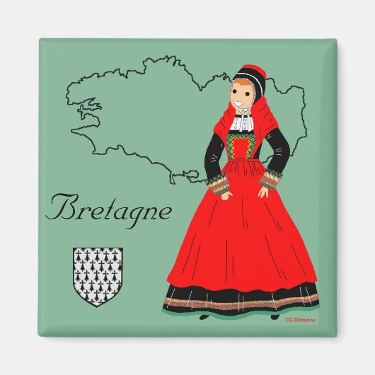 Pays Pourlet, Bretagne, Frankreich Magnet (Vorne)