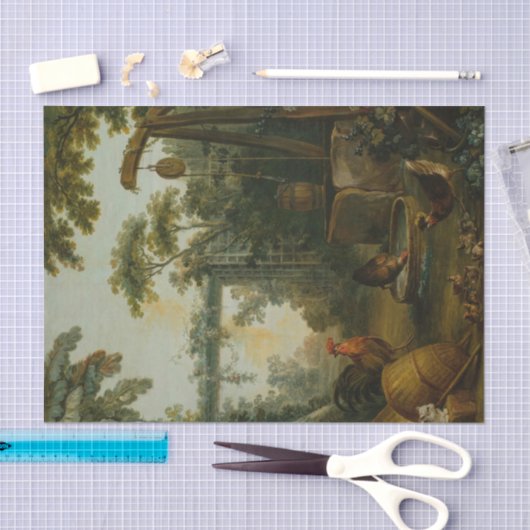 Paysage Rustique von Jean-Baptiste Huet Seidenpapier (Handwerk)