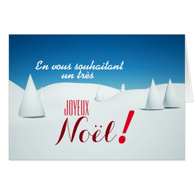 Paysage sous la neige 3D art Carte de Weihnachten (Vorderseite (Horizontal))