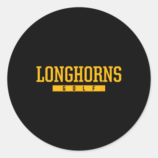Payson Longhorns Golf Hs Runder Aufkleber (Vorderseite)