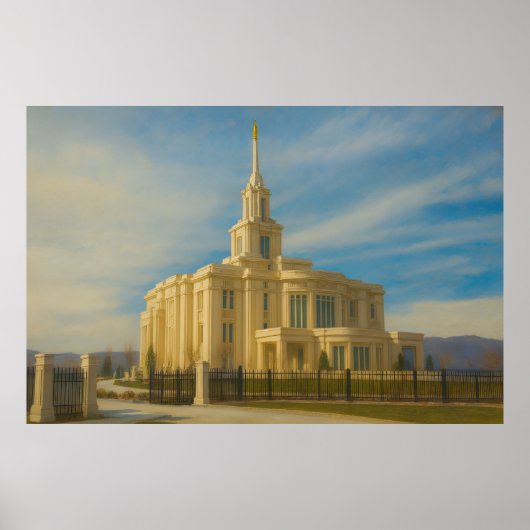 Payson Utah Temple Painting™ LDS Wall Art Poster (Vorne)