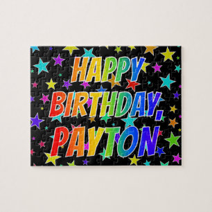 "PAYTON" Vorname, Spaß "GLÜCKLICHER GEBURTSTAG" Puzzle