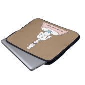 Paz Interior, Gato Exterior Laptopschutzhülle (Vorne Knopf)