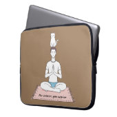 Paz Interior, Gato Exterior Laptopschutzhülle (Vorderseite Links)