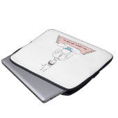 Paz Interior, Gato Exterior Laptopschutzhülle (Vorne Knopf)