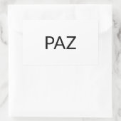 Paz White Black Spanischer Frieden schlicht minima Rechteckiger Aufkleber (Tasche)