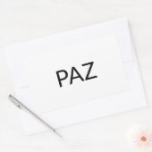 Paz White Black Spanischer Frieden schlicht minima Rechteckiger Aufkleber (Umschlag)