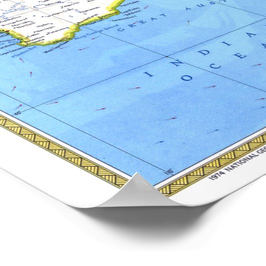 " Pazifik: 1974 - Detaillierte Insel Karte ... Poster (Ecke)