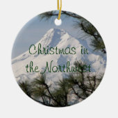 Pazifik Nordwest Mount Hood Holiday Keramikornament (Vorne)
