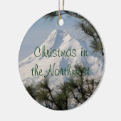 Pazifik Nordwest Mount Hood Holiday Keramikornament (Links)