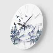 Pazifik Nordwest Rocky Mountains und Deer Große Wanduhr (Winkel)