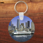 Pazifik Nordwest Seattle Ferry & Gebäude Schlüsselanhänger (Vorderseite)