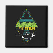 Pazifik Nordwestorca Whale Tree Mountain Ocean P Magnet (Vorne)