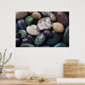 Pazifik NordwestUSA, farbenfrohe Flussfelsen Poster (Küche)