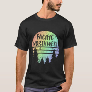 Pazifik Northwest-Regenbogen-Wetterlage Wandern T-Shirt