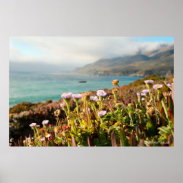 Pazifik-Ozean-Blumen-Fotografie Poster