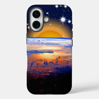Pazifik, Weltraum mit Erde iPhone 16 Hülle