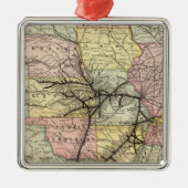 Pazifikbahn Missouri Silbernes Ornament (Vorne)