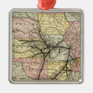 Pazifikbahn Missouri Silbernes Ornament