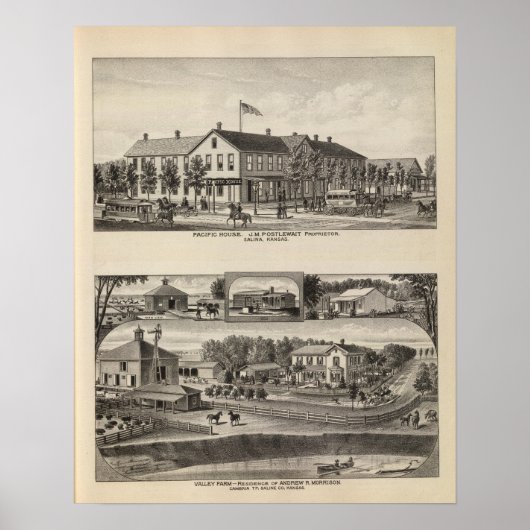 Pazifikhaus, Salina Valley Farm, Kansas Poster (Vorne)