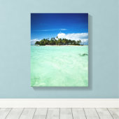 Pazifikinsel mit Palmen Leinwand (Insitu (Holzboden))