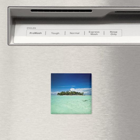 Pazifikinsel mit Palmen-Magnet Magnet (In Situ (Geschirrspüler))