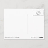 Pazifikinsel mit Palmen Porträt Postkarte (Rückseite)