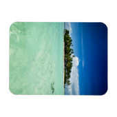 Pazifikinsel mit Palmen vertikaler Magnet (Horizontal)