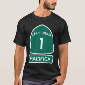 Pazifikküste-Landstraße PCH - Pacifica Dunkelheit T-Shirt (Vorderseite)