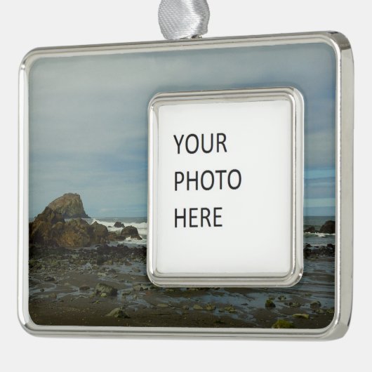 Pazifikküste - Redwood National Park Rahmen-Ornament Silber (Links)