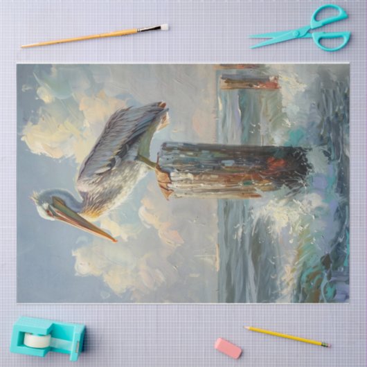 Pazifikpelikan Seidenpapier (Basteln)