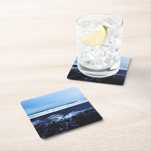 Pazifiksee Rechteckiger Pappuntersetzer (Vor Ort)