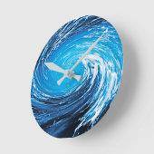 Pazifiksurf Runde Wanduhr (Winkel)