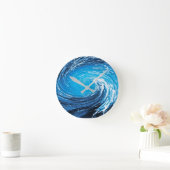 Pazifiksurf Runde Wanduhr (Zuhause)