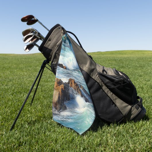 Pazifikwellen Golfhandtuch (Gras)
