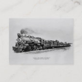 Pazifische Art Lokomotive der Eisenbahn in des Visitenkarte (Rückseite)