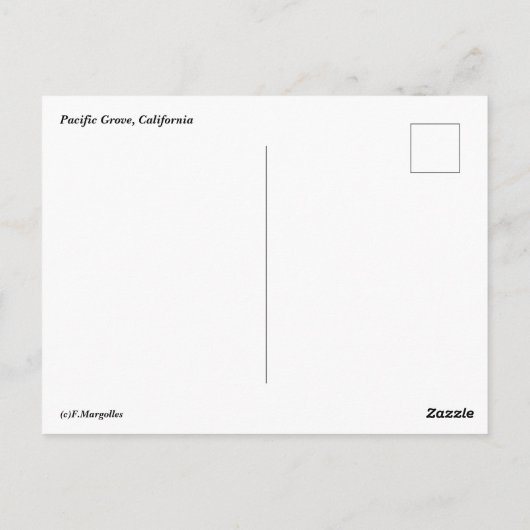 Pazifische Grove Postkarte (Rückseite)