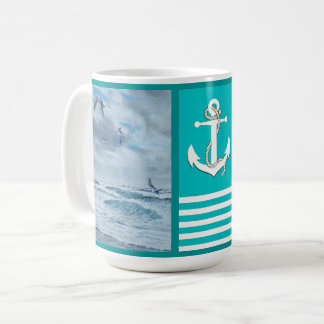 Pazifische Küste - Seegang/Strand/Möwen/Wellen/Ank Kaffeetasse