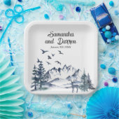 Pazifische Nordwest-Rocky-Berge Hochzeiten Pappteller (Party)