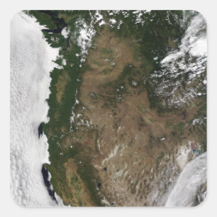 Pazifische Nordwestregion der Vereinigten Staaten Quadratischer Aufkleber
