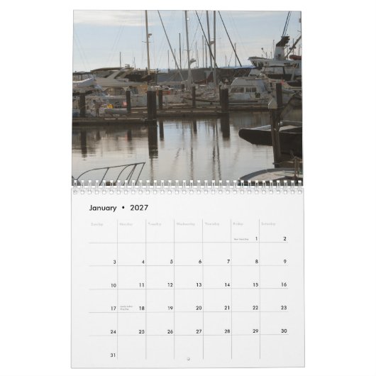 Pazifische NordwestSegelboote Kalender (Jan 2027)