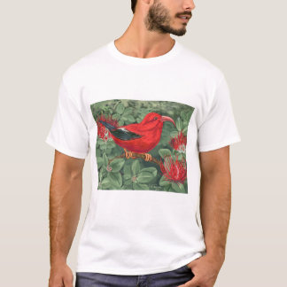 Pazifische Sitzung - Farn und Vogel T-Shirt