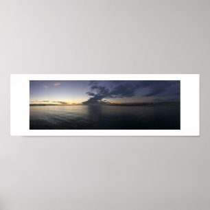 Pazifische Sonnenuntergänge Panoramafoto Poster