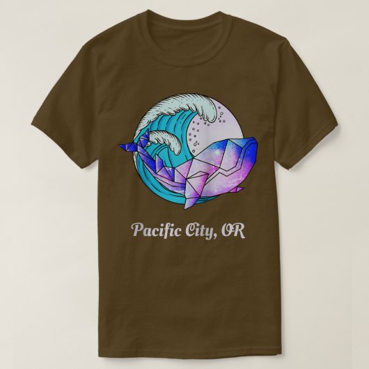 Pazifische Stadt oder Japanisch Pinot Geometric Or T-Shirt (Design vorne)