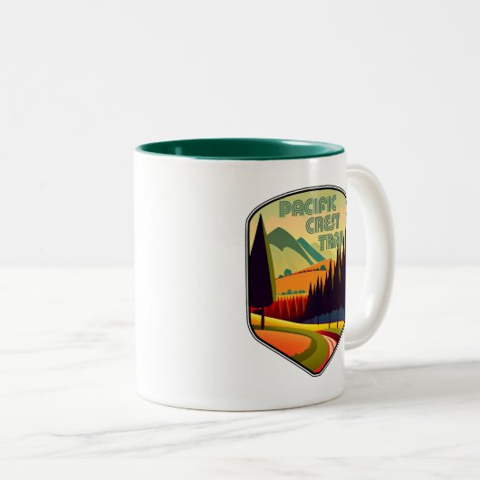 Pazifische Wappen-Trail-Farben Zweifarbige Tasse (VorderseiteRechts)